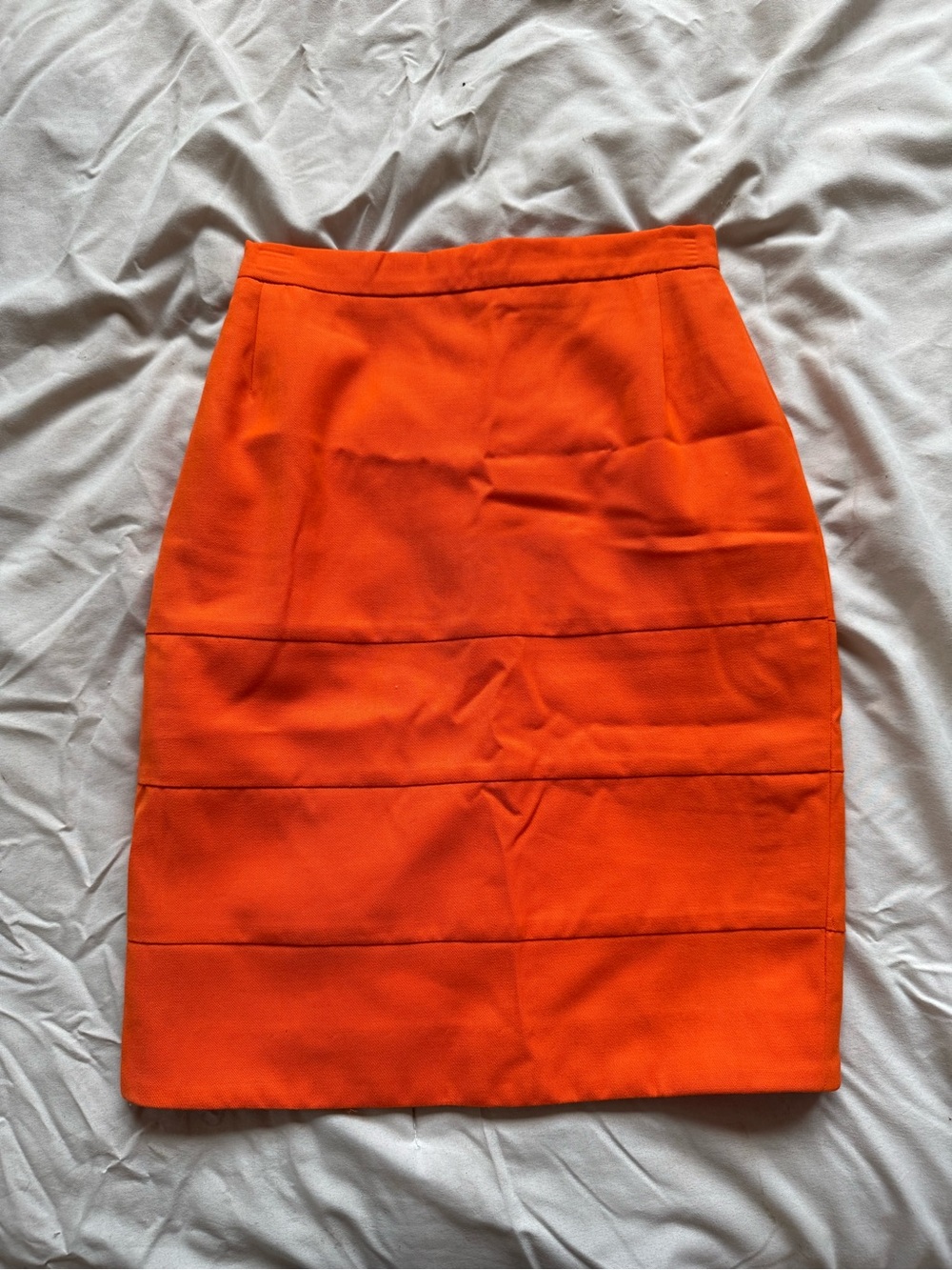 Vintage 1980s Escada orange paneled pencil skirt